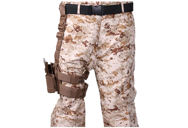 Тактическая Военная правая нога Бедро кобура W/Журнал фонарь Glock 17 19 22 23 31 32|thigh