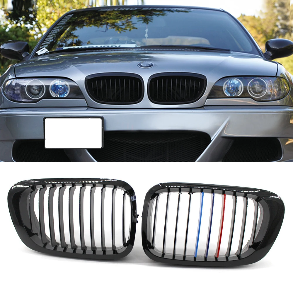 Пара грилей для переднего бампера BMW 3 Series E46 4-Door 1998 1999 2000 2001 | Автомобили и