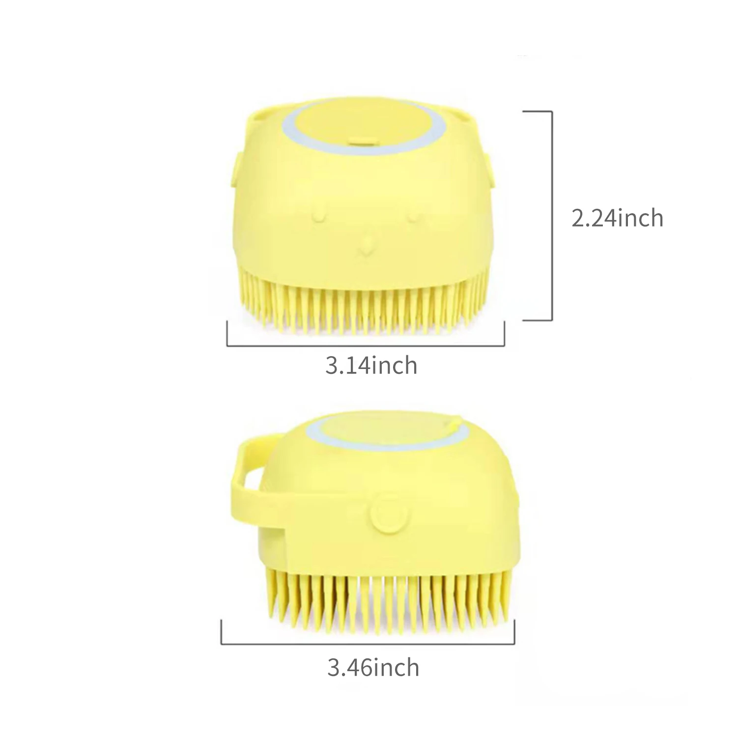 

Bath Body Brush with Shampoo Dispenser for Women Soft Silicone Bristles Palm Body Massage Brush Exfoliating Shower Bath Brush