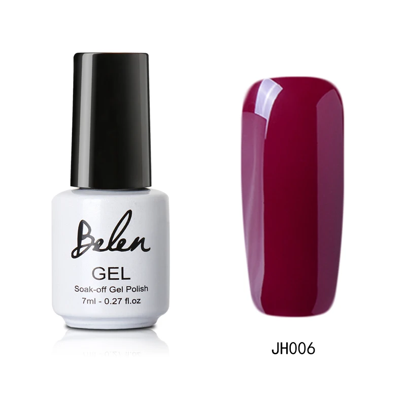 JH006 Belen 7 мл 36 красный цвет УФ светодиодный Гель-лак для ногтей Полуперманентная краска гель лак штамповка эмаль геллак лак - Цвет: JH006