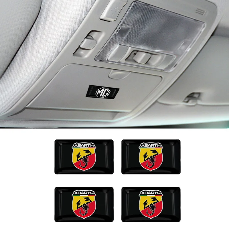 

10pcs Car Small Emblem Sticker Auto Accessories For Abarth 595 competizione carbono 500 puto124/125/500 stilo ducato