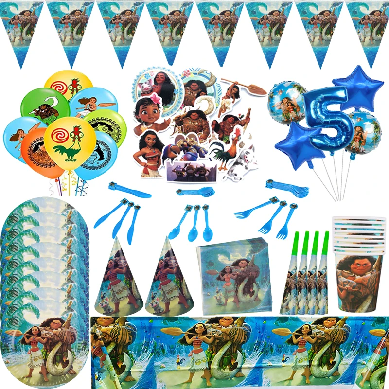 Аксессуары для украшения дня рождения Disney Моана детская посуда детского чашки
