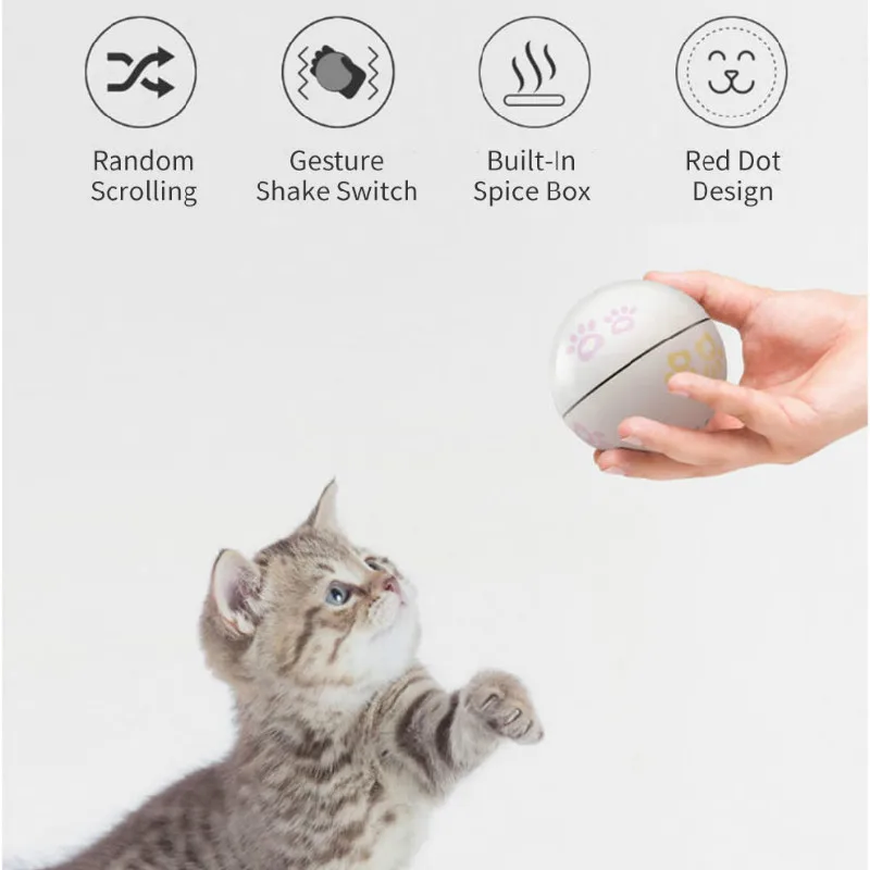 

Xiaomi Youpin Petoneer Pet Smart Control Ball Cat Intimate Companion Toy Built-in Catnip Box Irregular Scrolling Cat Interaction