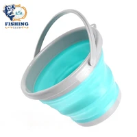 1pcs high quality 5l collapsible bucket portable folding bucket container snap fishing accessories outdoor fishing tackle