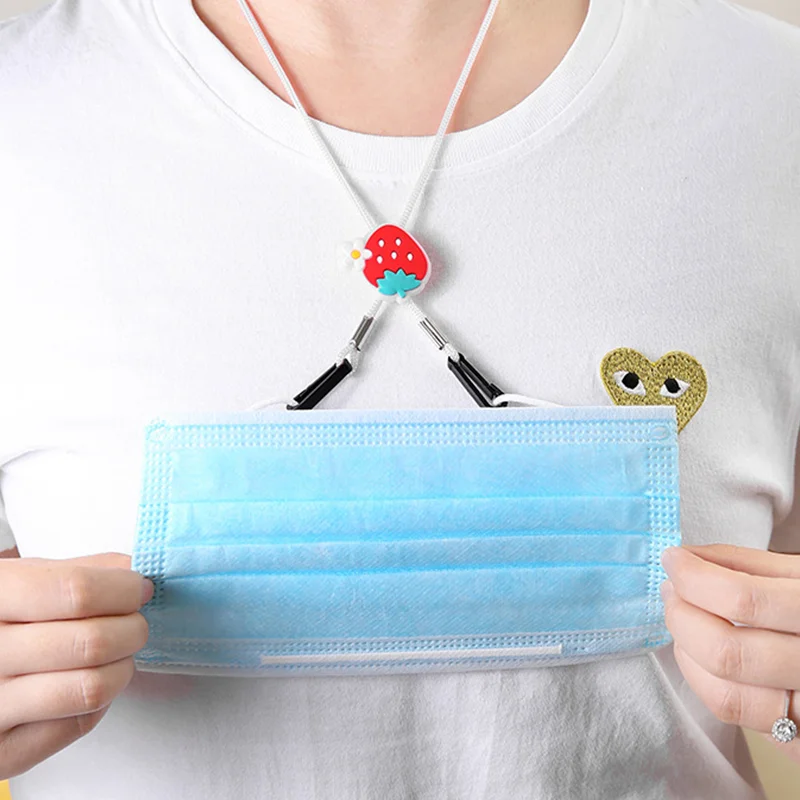 

Acrylic Hang Mask Chains Necklace Colorful Children Glasses Cord Lanyard Holder Cartoon Mask Rope Ear Belt Extension Rope