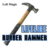 lifelike rubber hammer magic tricks appear vanish magia can compress to fit in palm stage illusion gimmick prop funny mentalism