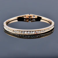 leeker classic water drop cubic zirconia bracelets for women rose gold silver color bracelets on hand fashion jewelry zd1 lk6