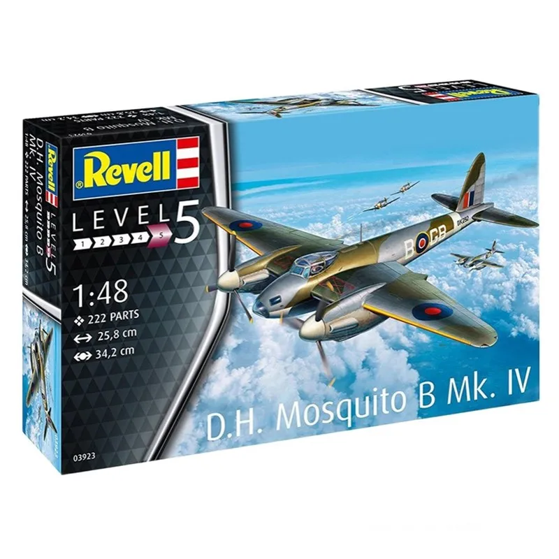 

Revell пластиковая сборка модель 1/48 Британский комар Mk.IV бомбардировщик коллекция для взрослых DIY сборный комплект 03923
