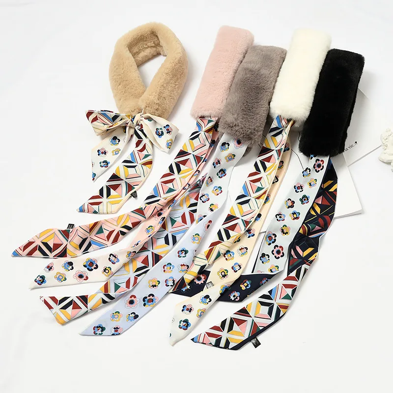 Модный шарф новый корейский воротник на шнуровке из искусственного меха сшитый