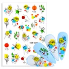 Стикеры 3D на ногти Nail Art абстрактное геометрическое животное панда лист цветок Лицо наклейки для маникюра украшения поставки