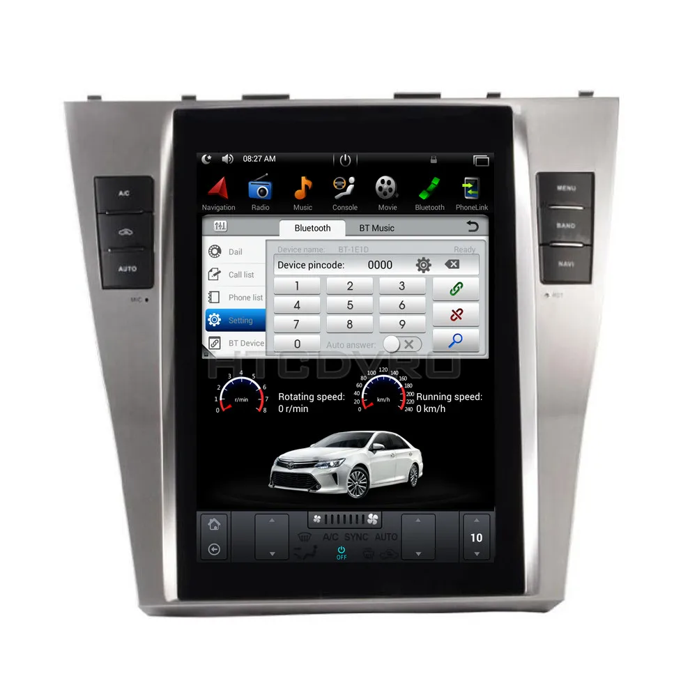 YMODVHT 10 4 дюйма Telsa стиль вертикальный экран четырехъядерный Android 7 1 2 Гб RAM