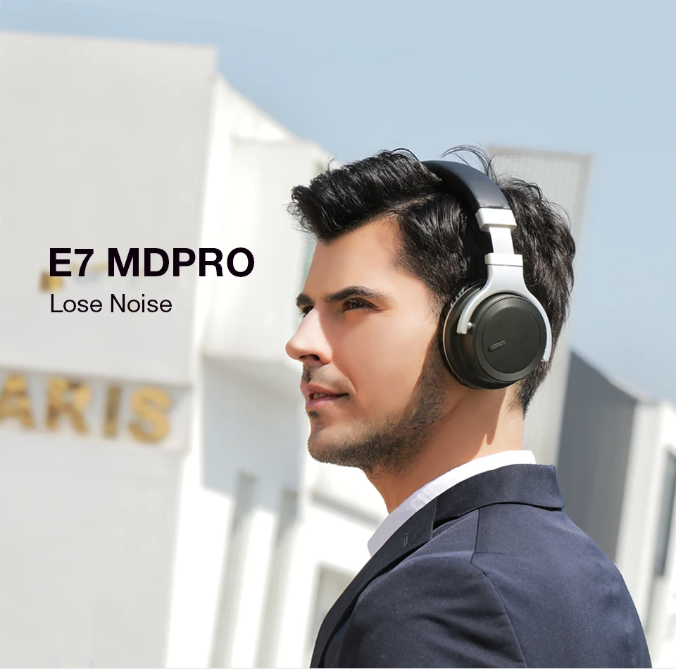 

Meidong E7MDPRO WirelessHeadphones Bluetooth Active Noise Cancelling Headphones with microphone for phone 30H music time Headset