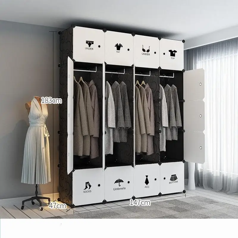 MODEL AI Для спальни Penderie Meuble Range Armario De Almacenamiento Armadio Guardaroba Mueble Closet Guarda Roupa шкаф для одежды - Цвет: MODEL AI