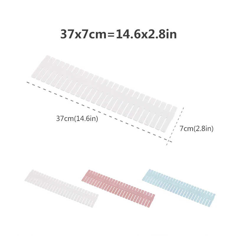 

12PC Plastic Drawer DIY Divider Divider Adjustable Underwear Socks Sundries Cosmetics Finishing Box Home Bedroom Accessories