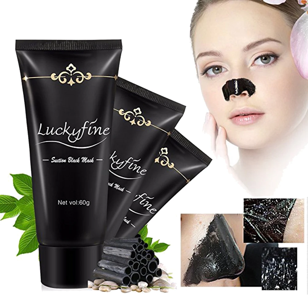 Luckyfine 60 мл маска для удаления черных точек лица глубокая Очищающая маска для ухода за кожей