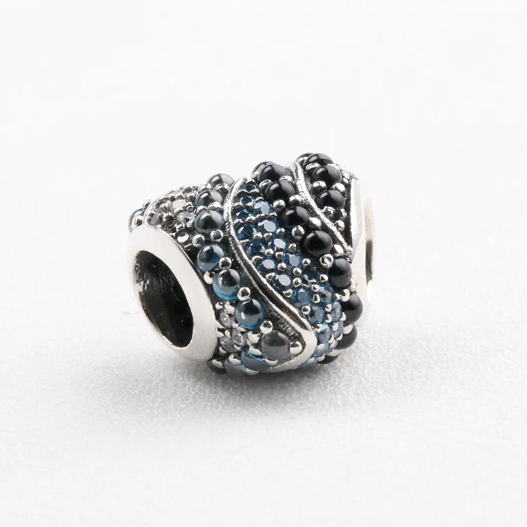 

Bewill Authentic 925 Sterling Silver Agate Ocean Heart Beads Fit Original Charms Bracelet Necklace