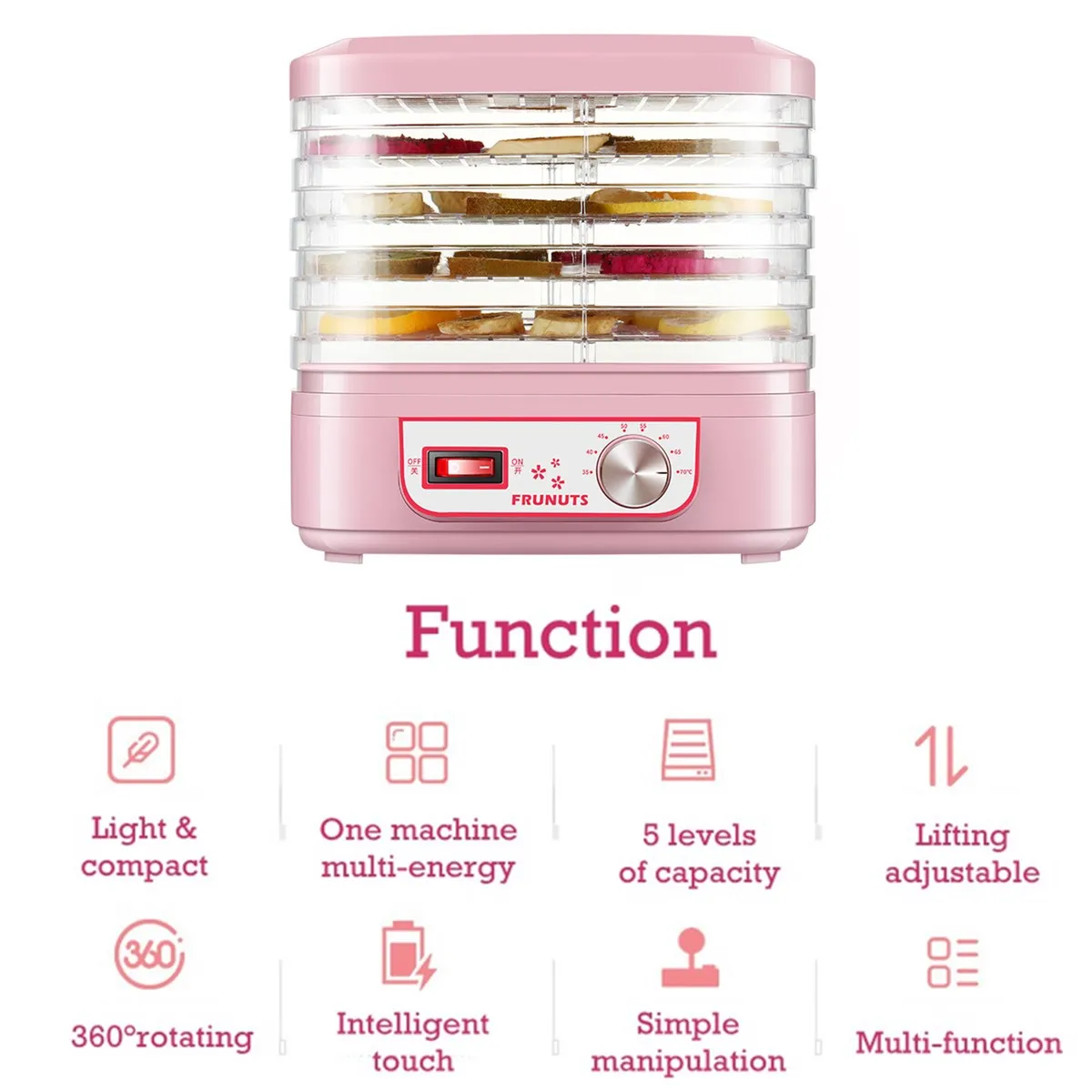 Пищевой Дегидратор 220 В машина для сушки фруктов овощей трав мяса домашних