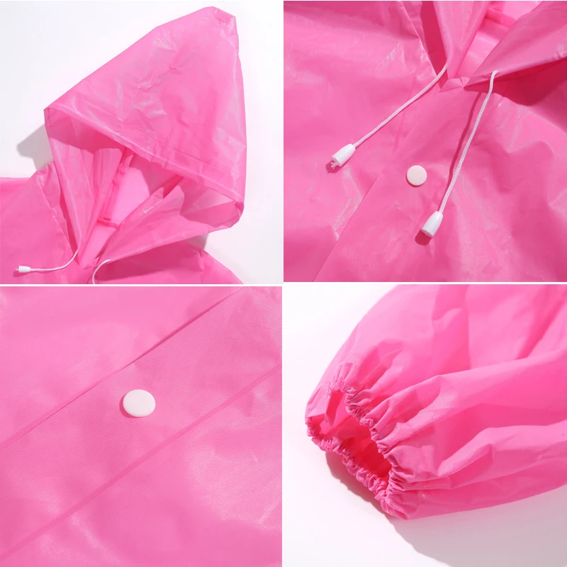 Модный женский дождевик из ЭВА Мужской портативный утепленный с капюшоном пончо