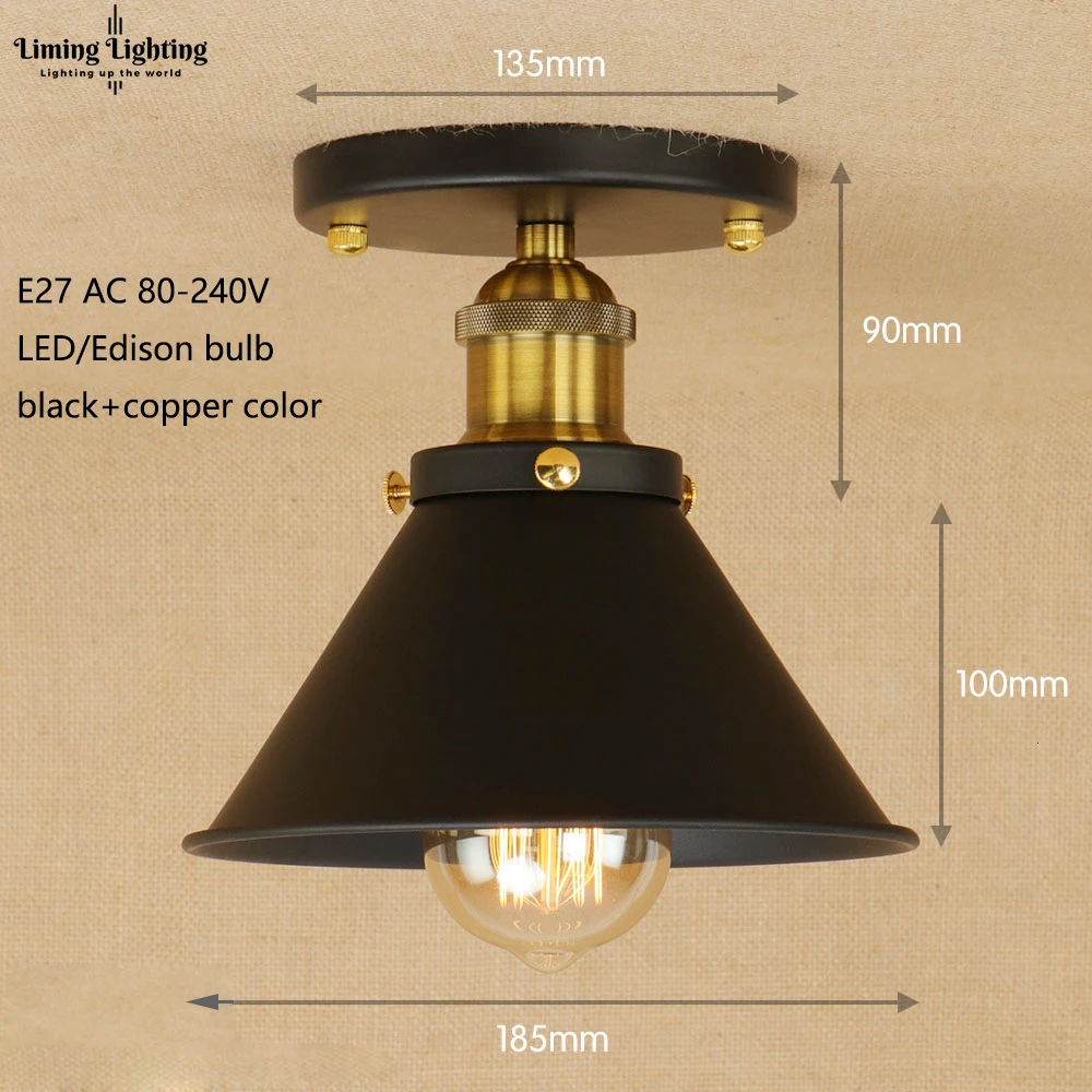 Лофт винтажные потолочные светильники Lamparas De Techo Lustre Luminaria Abajur комнатная потолочная лампа освещение Промышленное освещение для гостиной