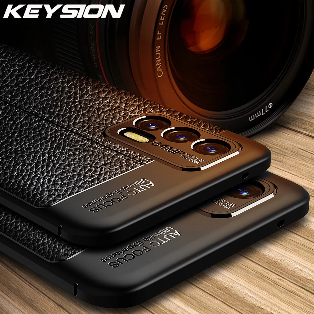 keysion shockproof case for realme gt gt neo leather texture soft silicone phone back cover for oppo realme gt 5g free global shipping