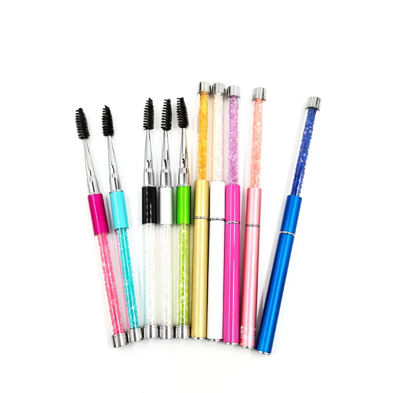 Цветные ресницы Кисть для макияжа кристальная ручка кисть бровей спиральные