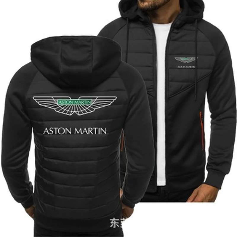 

2021 New Men Hoodies for Aston Martin logo Spring Autumn Jacket Casual Sweatshirt Long Sleeve Zipper Hoody