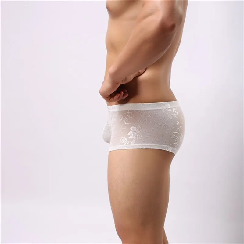 Трусы боксеры мужские 3 шт./лот пикантное нижнее белье с заниженной талией