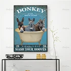 Банное мыло Donkey And Co для мытья кусочков, постер, украшение для туалета, художественные принты, домашний декор, холст, уникальный подарок, плавающая рамка