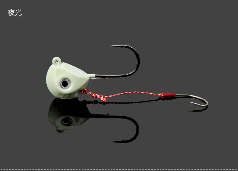 

Jig Head Fishing Hooks Lure Barbed Hook Lead Hook Fishing Tackle fishing accessories 3D eyes 60G 80G Glow jig head