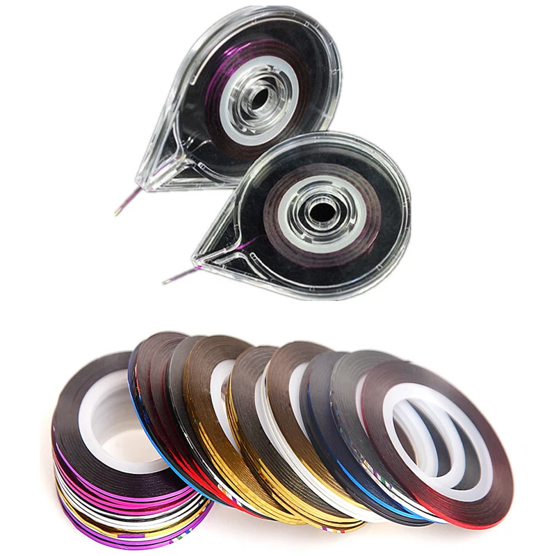 1 шт. женские инструменты для дизайна ногтей золотистая Серебряная лента