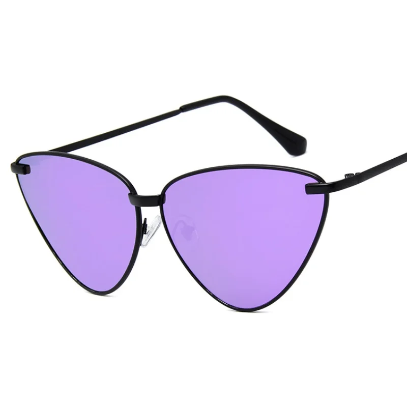 Гламур Мода 2019 женские солнцезащитные очки красочные кошачий глаз Роскошные