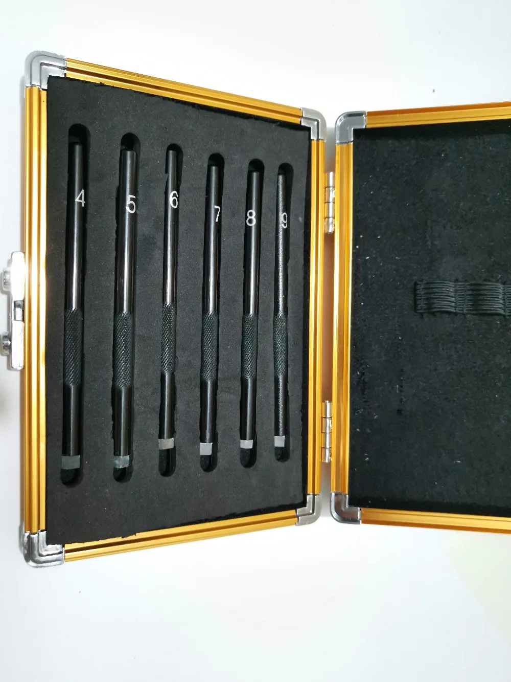 Genuine mailed Morse Mohs hardness test pen grade 4-9, testing kinds of gem jade jadeite hardness tester