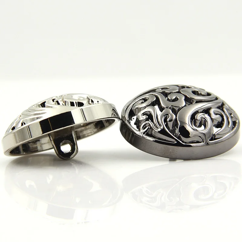 10 шт./лот высококачественные металлические пуговицы с круглым хвостовиком для