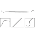 1 шт., двухсторонний инструмент для очистки зубов, нержавеющая сталь