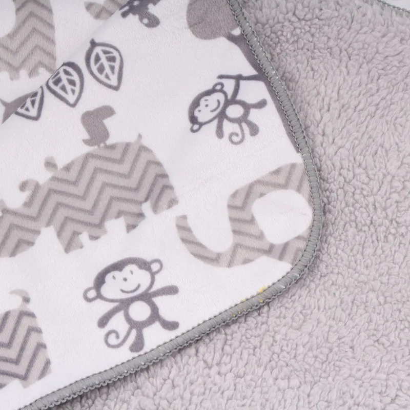 Детское одеяло новое уплотненное Двухслойное из кораллового флиса для младенцев