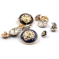 10pcs lion enamel metal buttons for sewing scrapbook jacket blazer sweaters gift crafts handwork clothing 182325mm