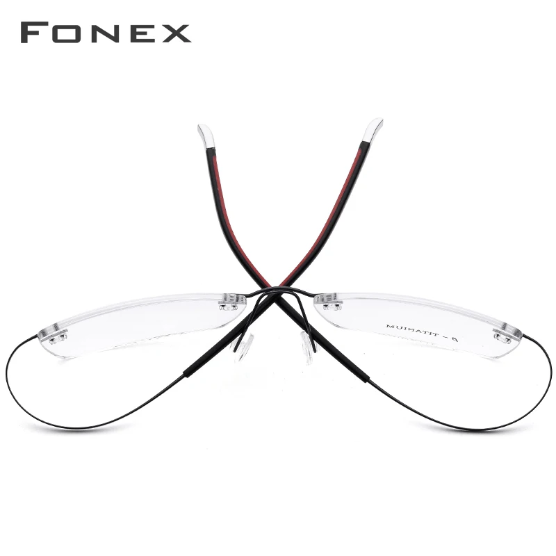FONEX B титановая оправа для очков без оправы, женские сверхлегкие очки по рецепту, мужские высококачественные оптические очки для близорукости 9203