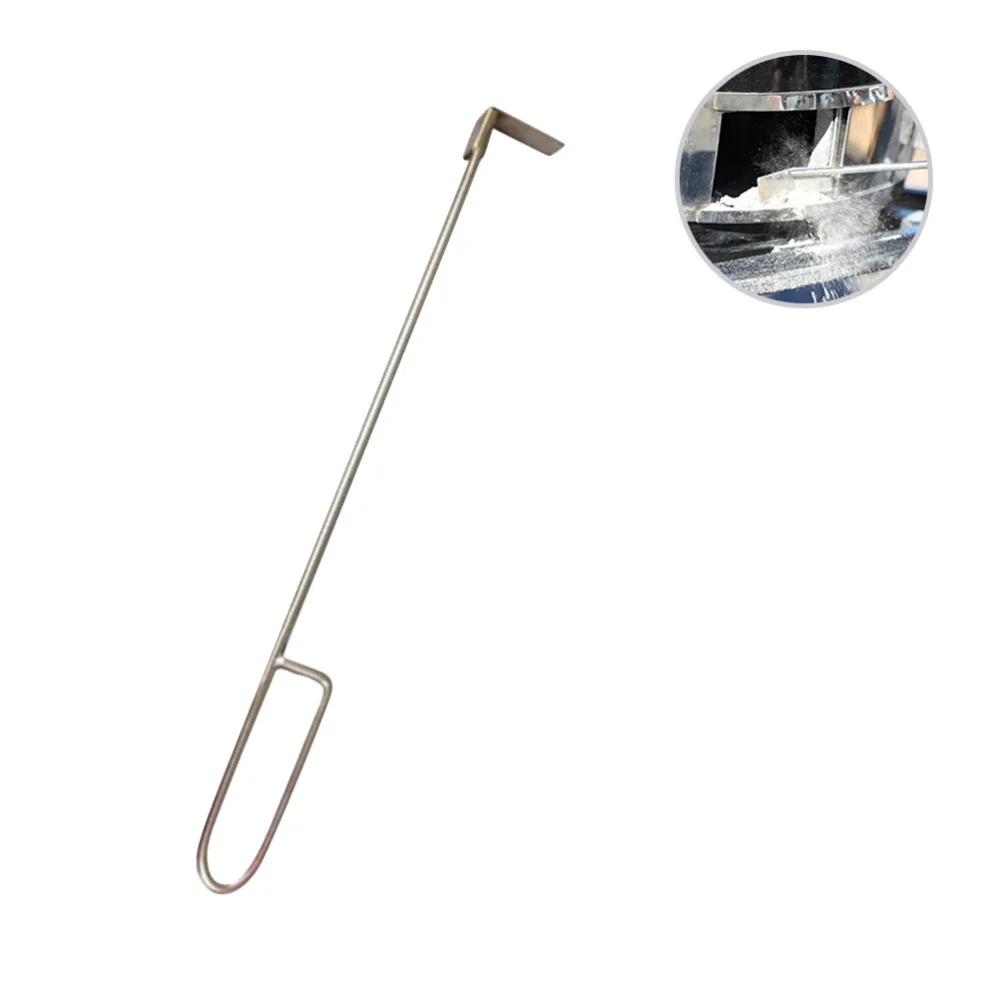

46cm Stainless Steel Charcoal Ash Rake BBQ Ash Tool Rake Poker for Kamado Joe Charcoal Smoker Wood Burning Stove (Silver)