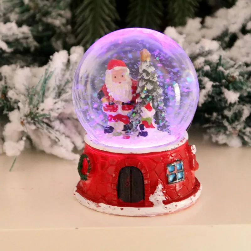 Рождественская музыка из смолы снежный стеклянный хрустальный шар Санта Клауса