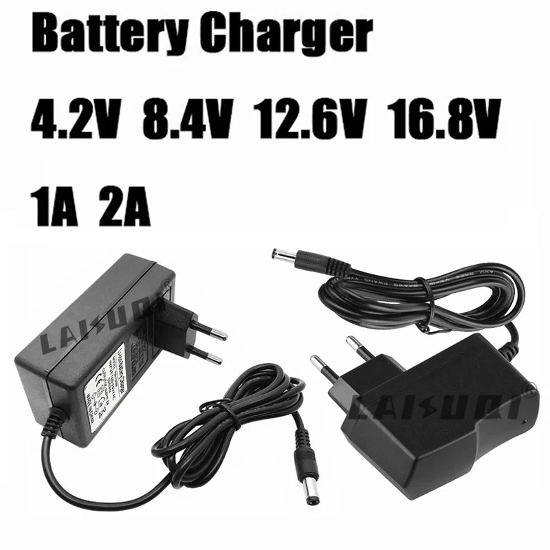 AC100 240V к DC 4 2 V 8 12 6 16 2A 1A адаптер питания 18650 mA зарядное устройство для литиевой
