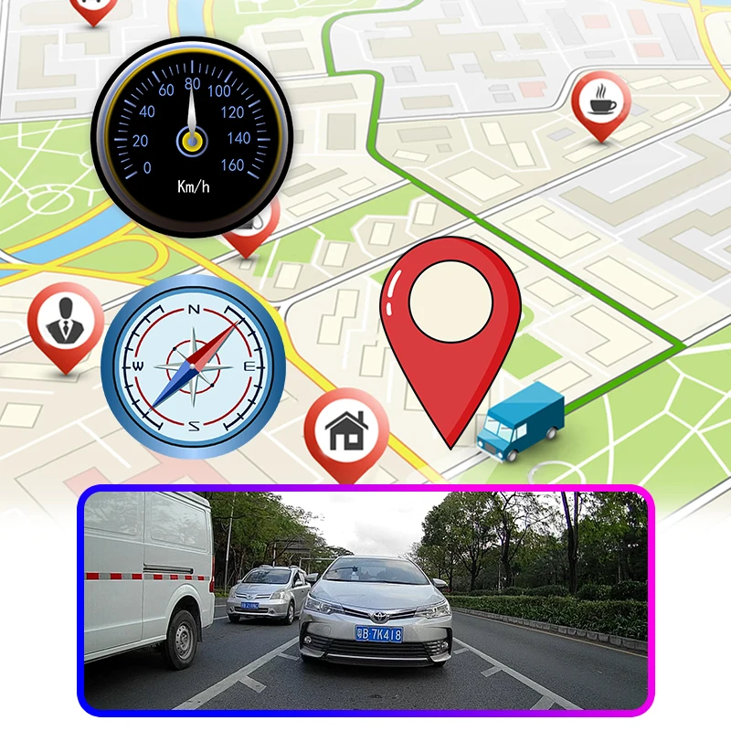 Видеорегистратор k10 со встроенным GPS координатами скорости Wi Fi видеорегистратор