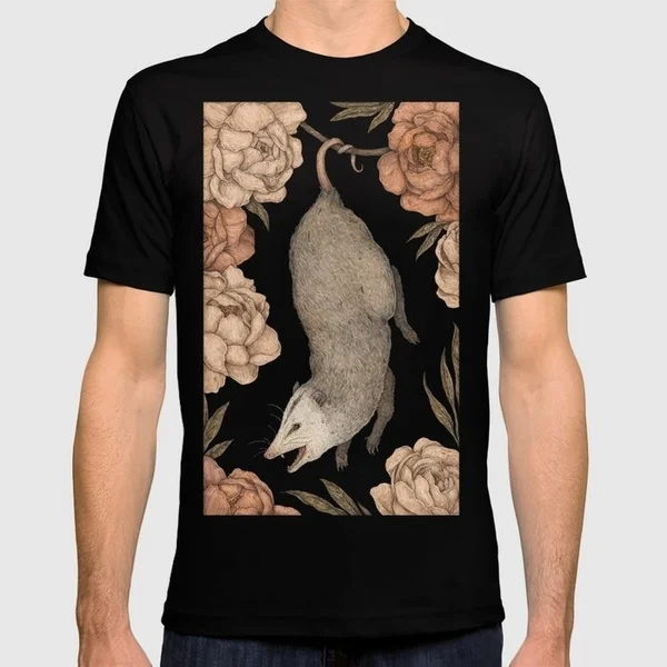

The Opossum and Peonies T-shirt
