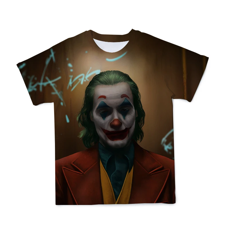 

Summer Men's 3D New Clown T-shirt Costume Horror Funny Expression Fashion O-neck Short Sleeve Large Size 110-6XL (Customizable)