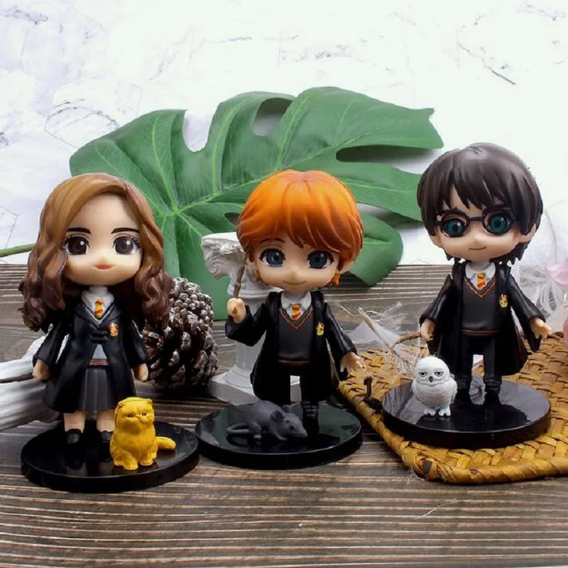 3 шт./компл. модель Харри, экшн-фигурка из аниме Posket, Гермиона Рон хедпарик, ПВХ, коллекционные милые куклы, детские поклонники, игрушка, подарок на день рождения