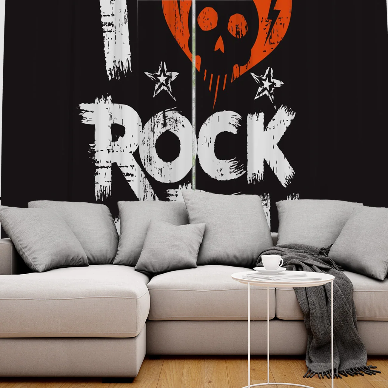 I Love Rock N Roll занавески на окна в стиле ретро для вечеринки декоративные шторы