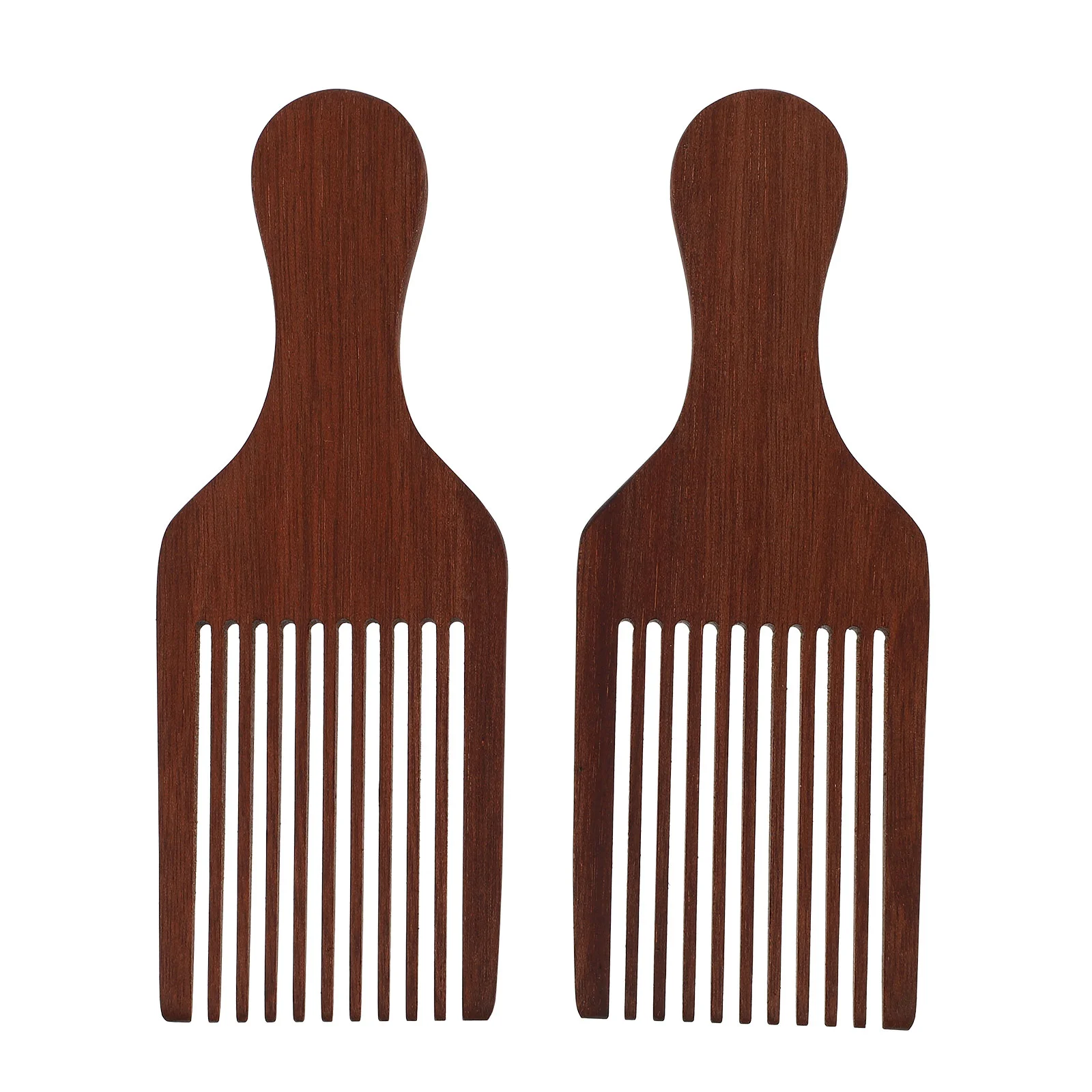 

2pcs Wide Flat Hair Comb Wooden Comb Hairdressing Detangle Wooden Comb