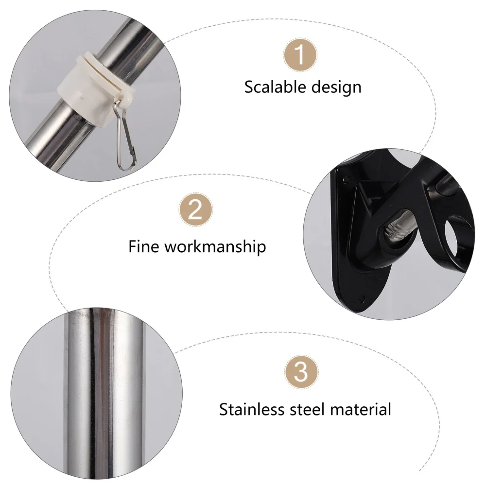 

1 Set Metal Flag Pole Rustproof Flagpole Durable Outdoor Flag Pole for Garden