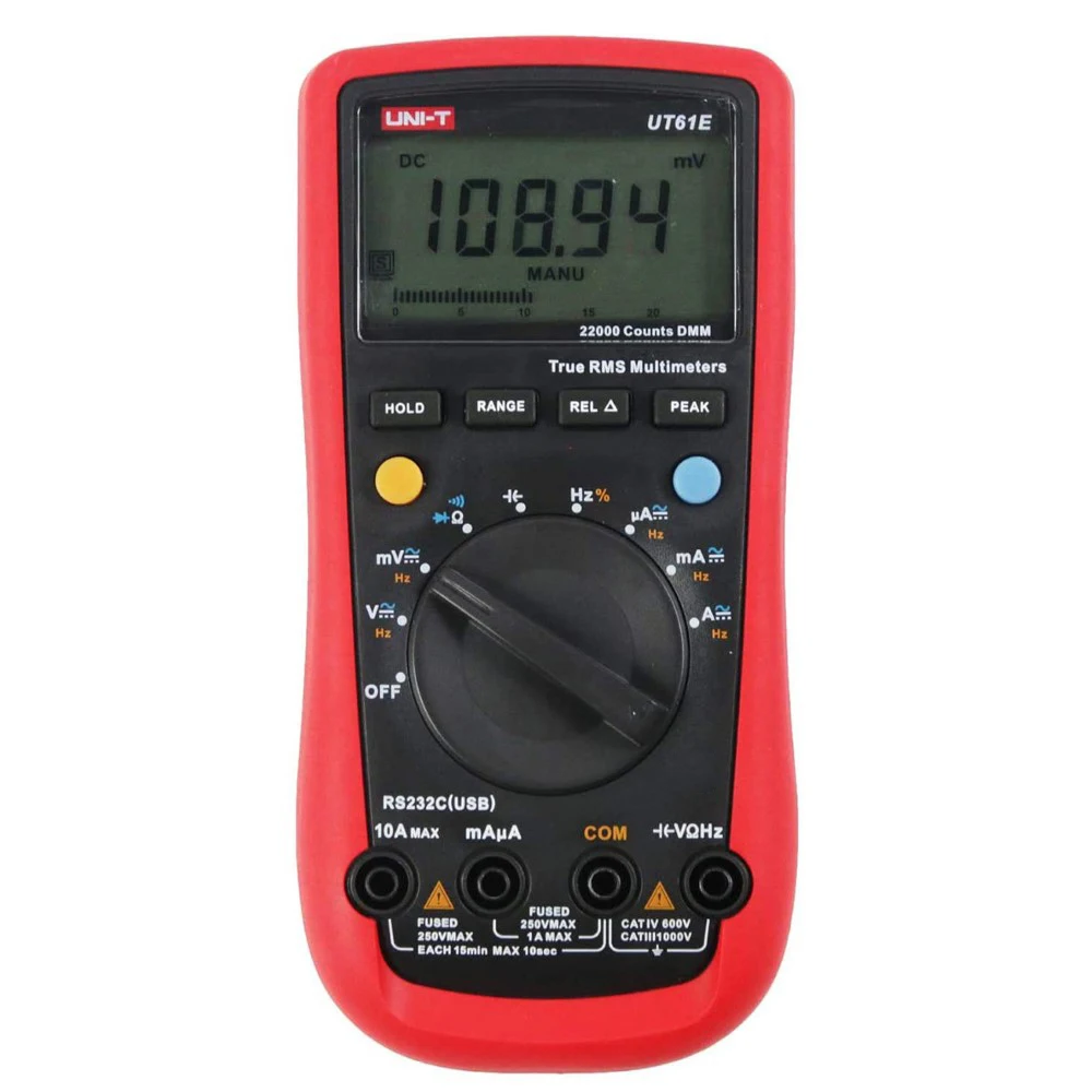

UNI T Professional Digital Multimeter Meter Tester Multimeter PC Connect DC Voltage Relative Mode 22000 Counts Data Reliability