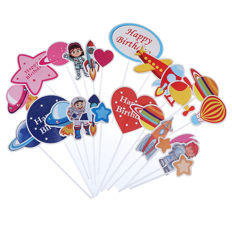 1 комплект астронавт космического пространства вечерние посуда торт фигурки