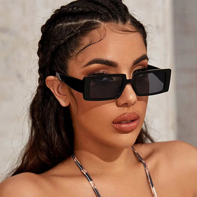 

2021 New Retro Square Transparent Multicolor Sunglasses Ladies Outdoor Personality Street Shooting Catwalk Glasses Men's Driving